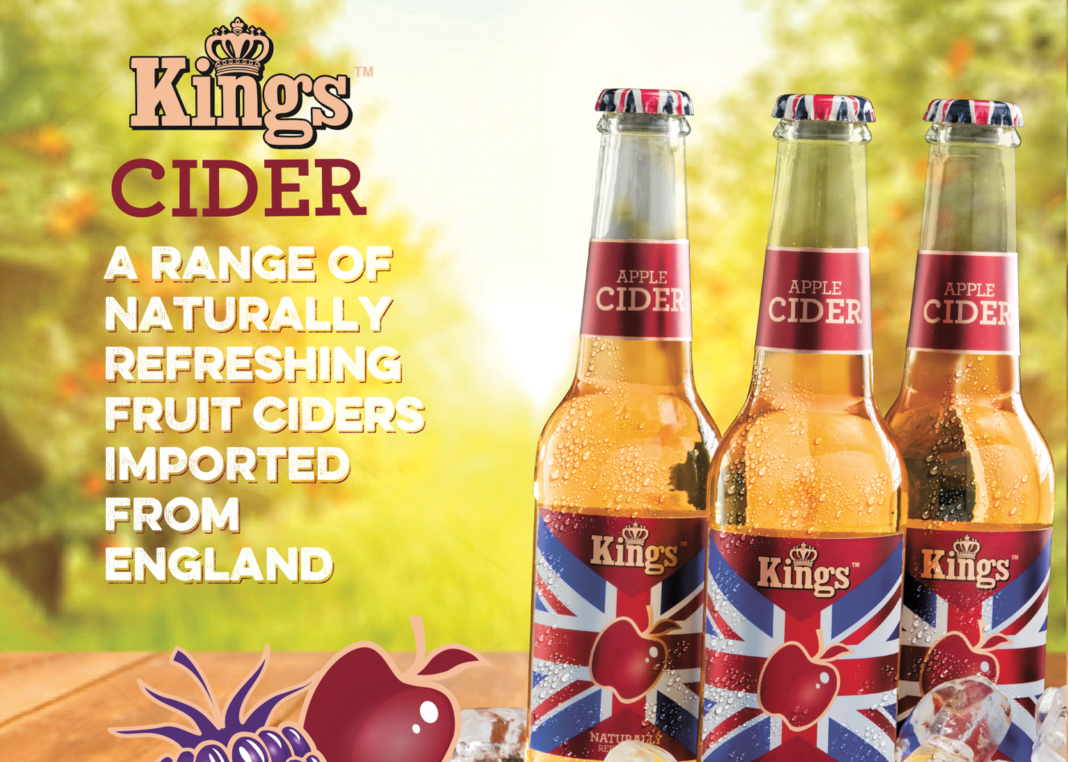 Aston Manor brand, Kings Apple Cider Marketing material.