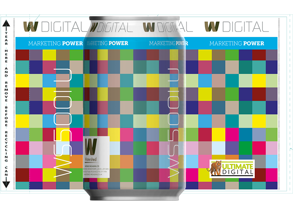 Variable Data artwork example for Watershed Packaging