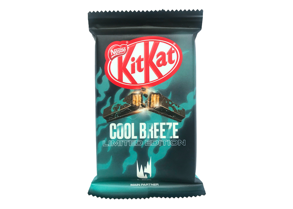 Image variation 2 of a Limited Edition Cool Breeze flavoured KitKat for Lily, designed by Proper Creative Ltd